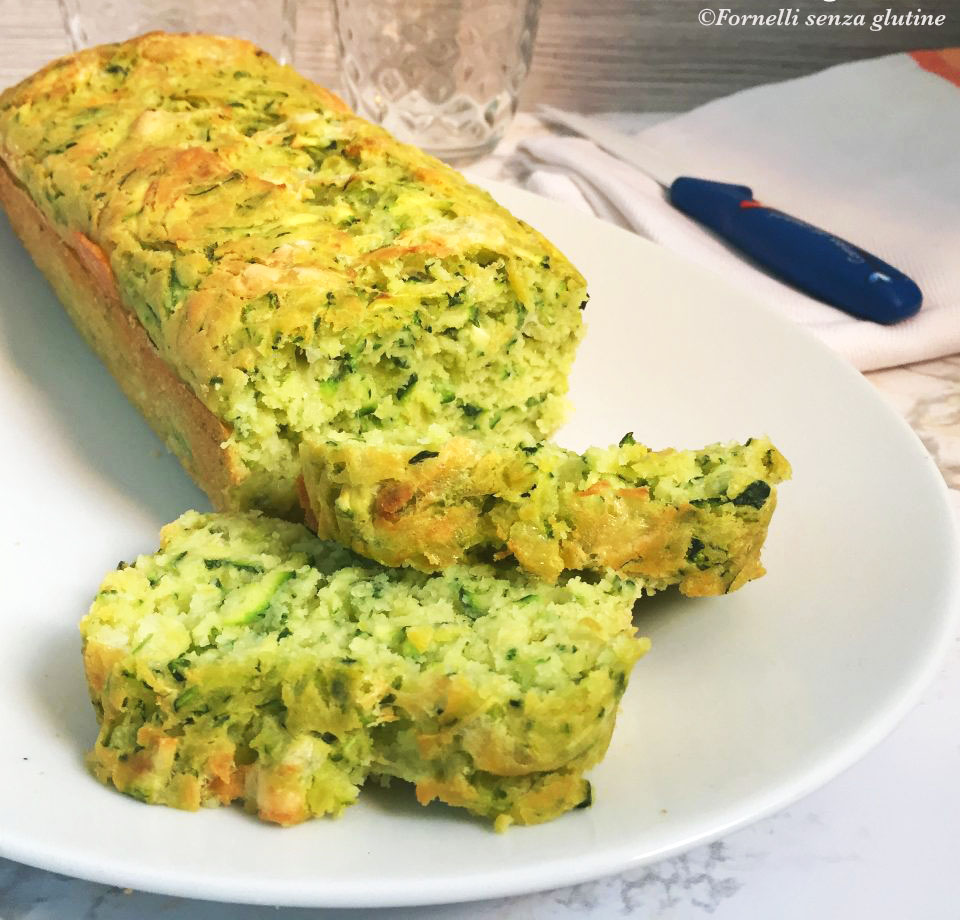 Plumcake salato zucchine ed Asiago senza glutine