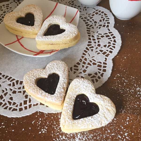 Biscotti cuori di frolla senza glutine