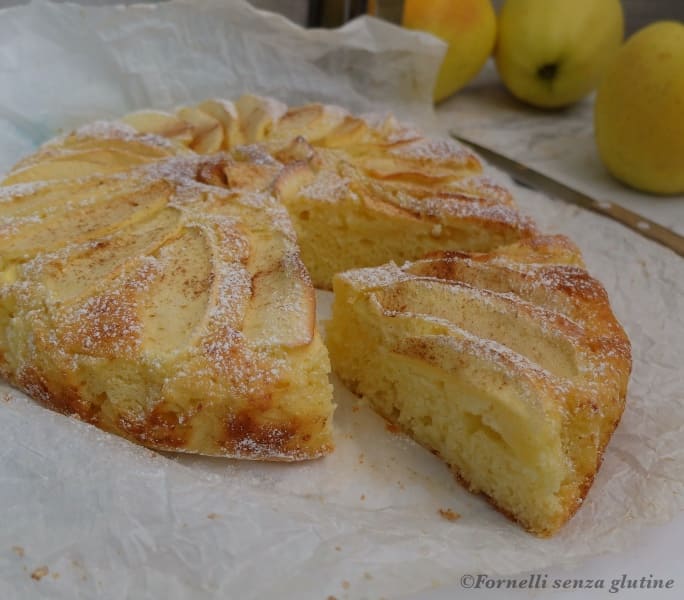 Torta di mele e ricotta senza glutine e burro