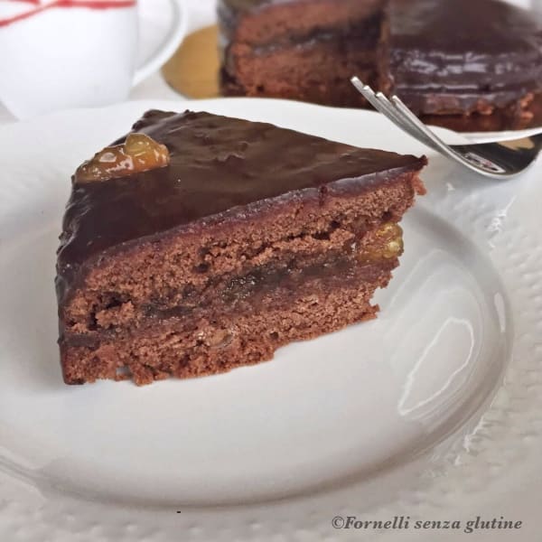 Torta Sacher con marmellata di Arance senza glutine