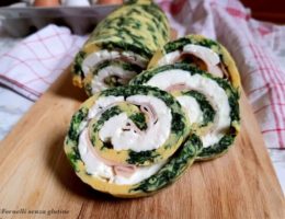 Rotolo di frittata al forno farcito