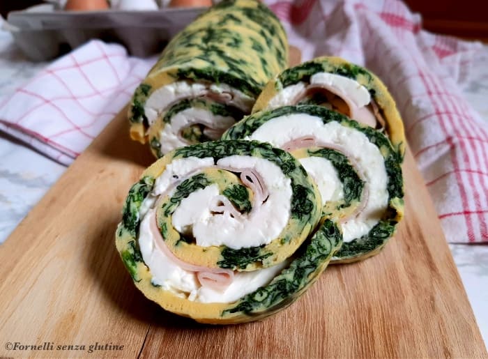 Rotolo di frittata al forno farcito