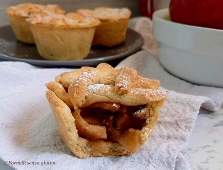 Mini apple pie-crostatine di mele senza glutine